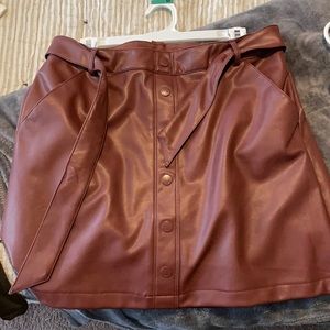 Faux Leather Skirt